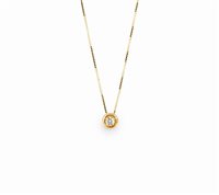 Collana Promesse Donna in Oro giallo Diamante 0.01 Ct PPLAOG01 - PPLAOG01